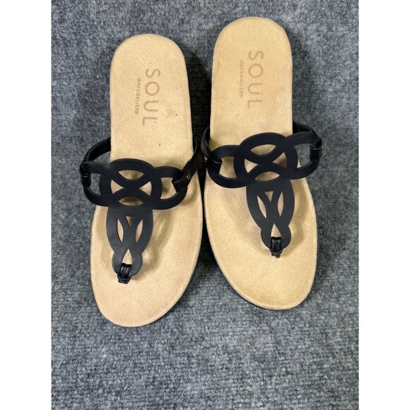 Soul Naturalizer Janice Women's 9M Black Sandals Cutout Design Cushioned Footbed - Picture 14 of 16